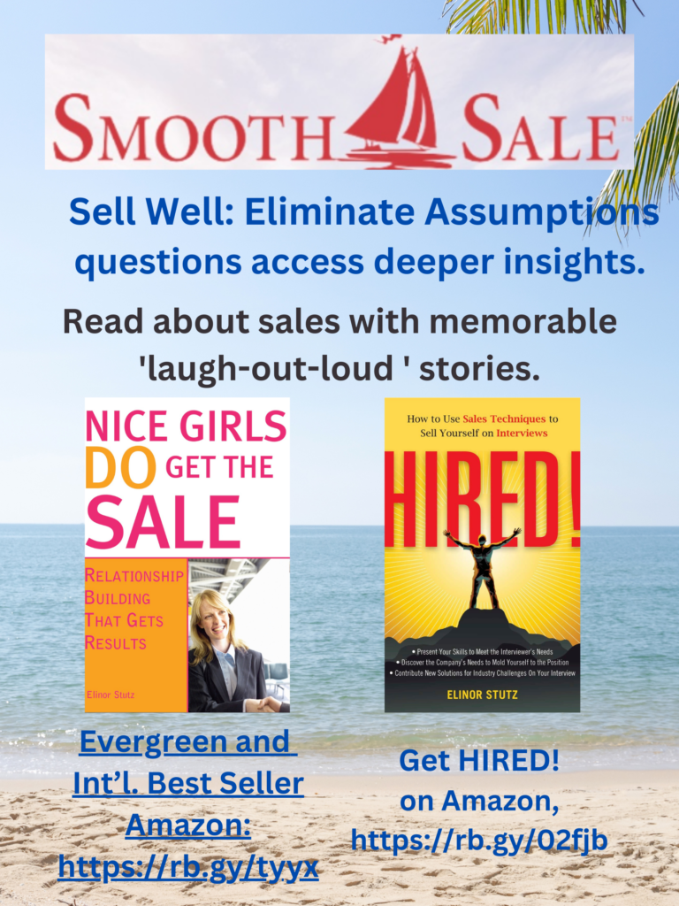 Nice Girls DO Get the Sale: Relationship Building That Gets Results is an International Best-Seller and Evergreen: 
A Classic! https://amzn.to/39QiVZw

HIRED! How To Use Sales Techniques To Sell Yourself On Interviews is a best seller. https://amzn.to/33LP2pv and helped many to secure the job they desired.