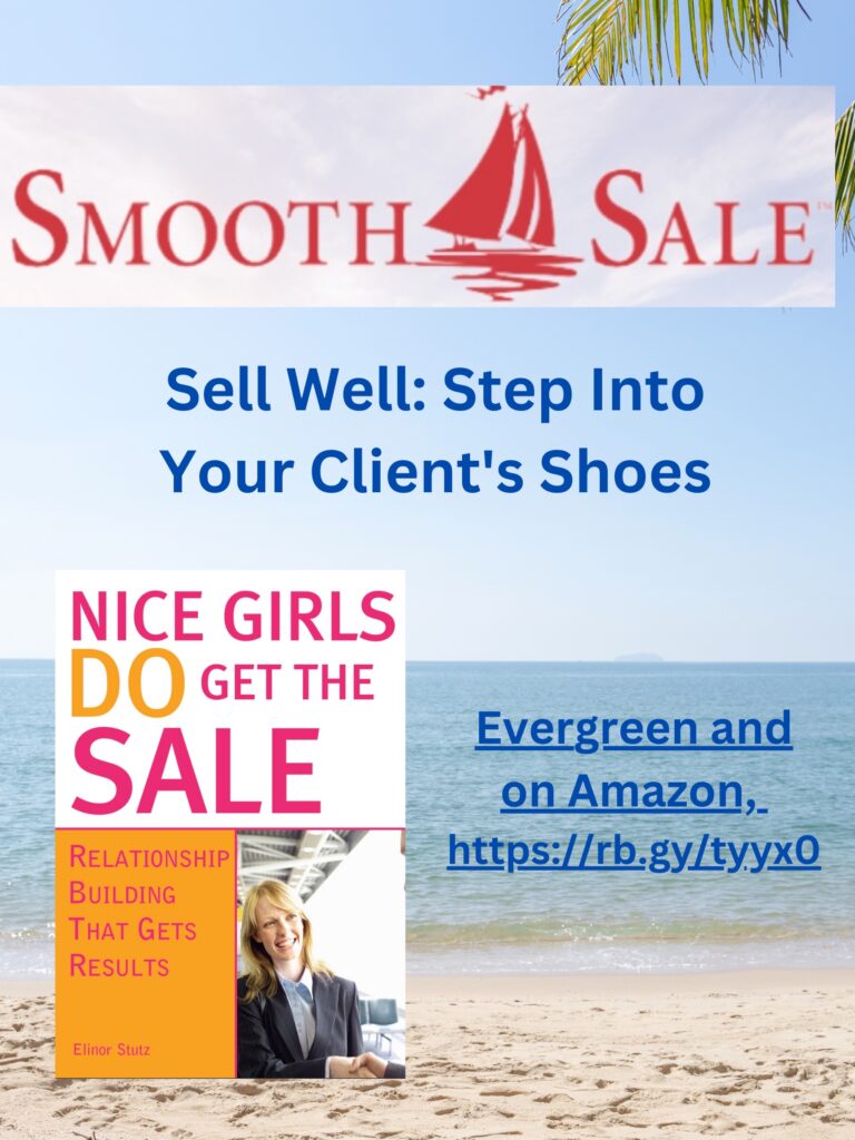 Nice Girls DO Get the Sale is an International Best-Seller and Evergreen: A Classic! https://amzn.to/39QiVZwHIRED! How To Use Sales Techniques To Sell Yourself On Interviews is a best seller. https://amzn.to/33LP2pv and helped many to secure the job they desiredVisit Elinor Stutz's Author Page on Amazon: https://www.amazon.com/Elinor-Stutz/e/B001JS1P8S  