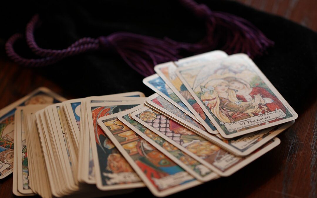 A collection of Tarot cards on the table